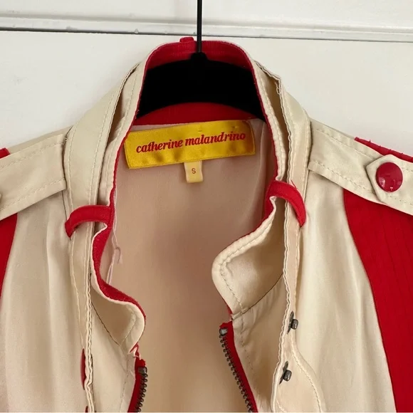 Vintage Catherine Malandrino silk bomber jacket - Picture 2 of 7